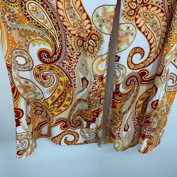 Emory Rose Pants High Rise Printed Wide Leg Flowy Palazzo Paisley - Picture 7 of 12